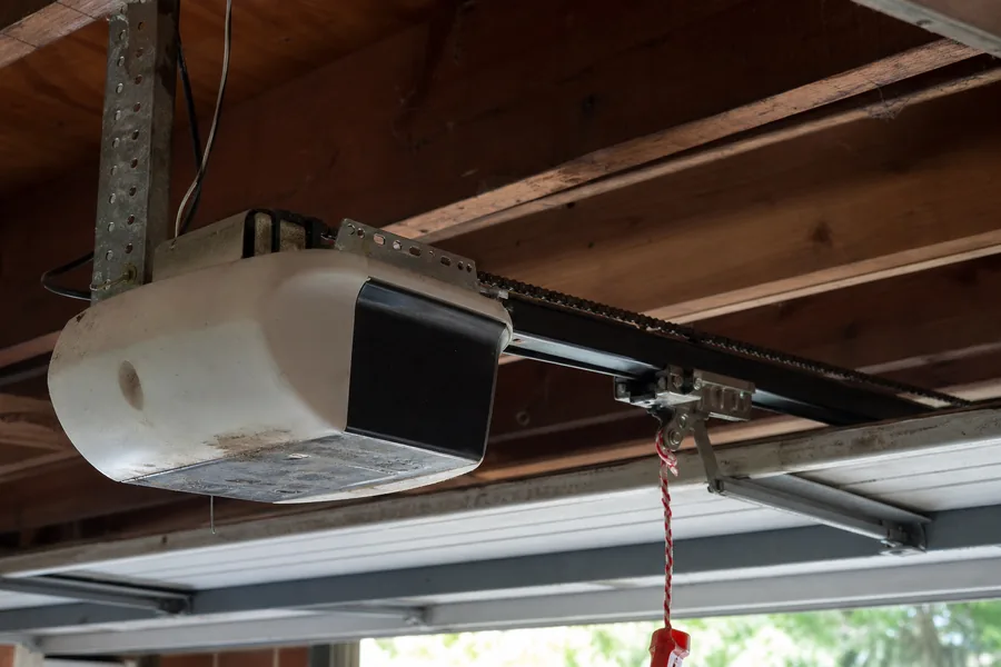Chain drive garage door opener, rail and trolley in New Haven, CT